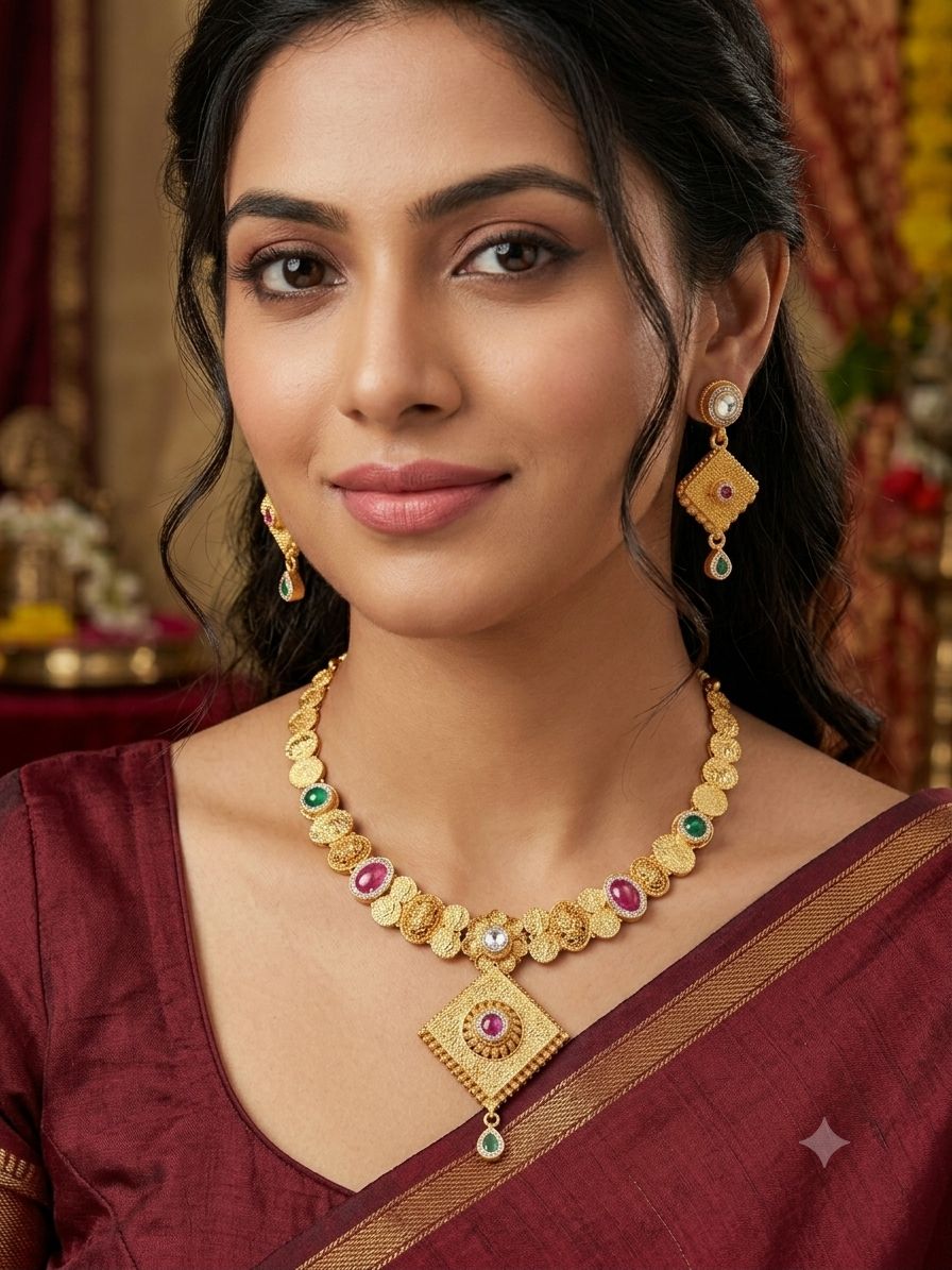 Lakshmi Kasu Necklace Set